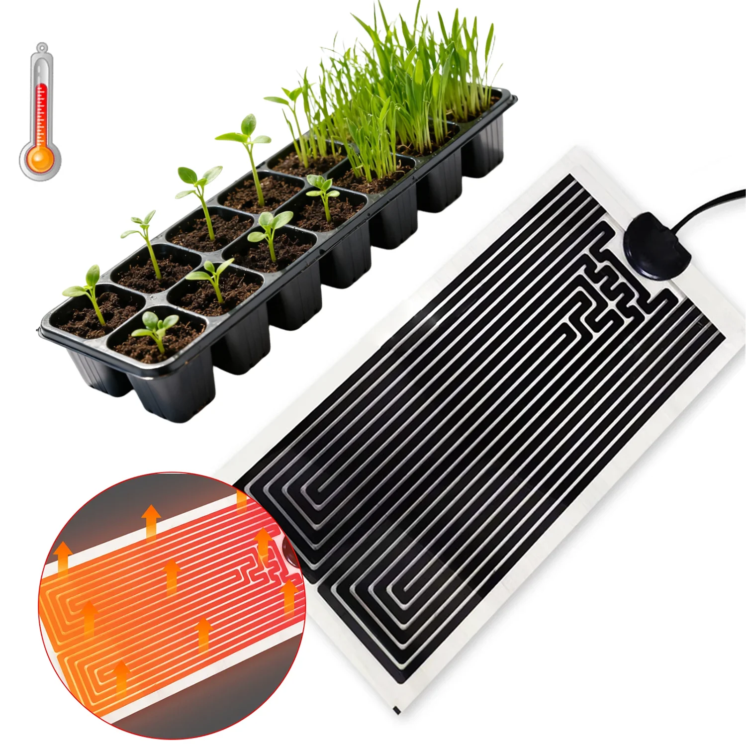 5~40W Plant Heating Pad Seedling Heat Mat Electric Warming Mat for Faster Germination&Root Growth Seed Starting Propagation 5~40W Plant Heating Pad Seedling Heat Mat Electric Warming Mat for Faster Germination&Root Growth Seed Starting Propagation