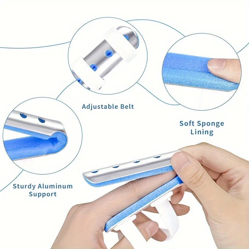 3 Stück verstellbare Fingerschiene aus Aluminiumschaum mit Verschluss – leichte, atmungsaktive Handstützhalterung für mehr Stabilität – Detail 1