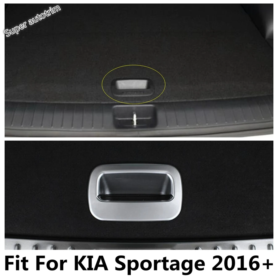 

Rear Trunk Tail Door Clapboard Handle Sequins Decoration Cover Trim For KIA Sportage 2016 - 2020 ABS Matte Accessories Interior