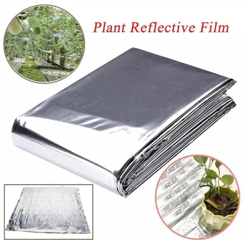 1pc Silver 210x130cm High Reflective Polyester Film Used For Planting Tent Room Garden Greenhouse Agriculture And Promoting