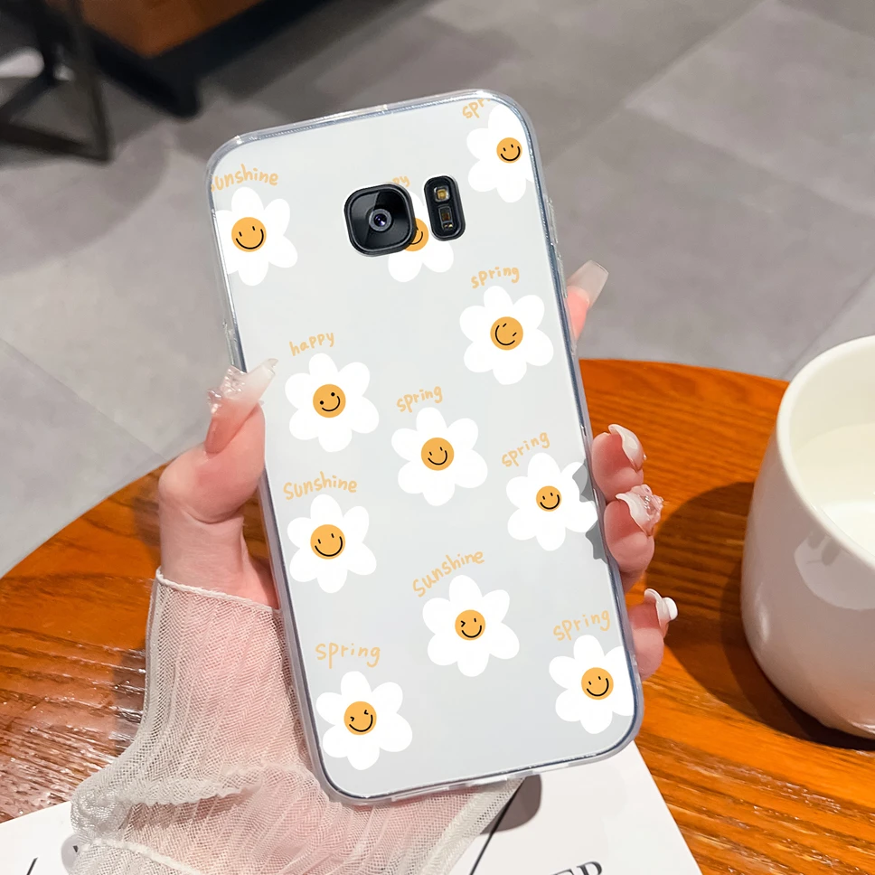 Transparent Floral Silicone Phone Case - Elegant & Protective Back Cover