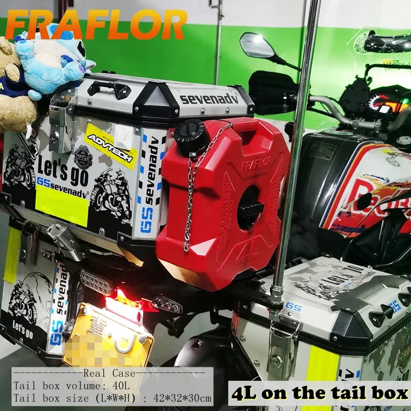 Plastic Fuel Tank 4L Boat ATV UTV Motorbike Car Jerry Can Holder Lock Diesel Gas Petrol Jerrycan Spare Fuel Container Carrier Drum