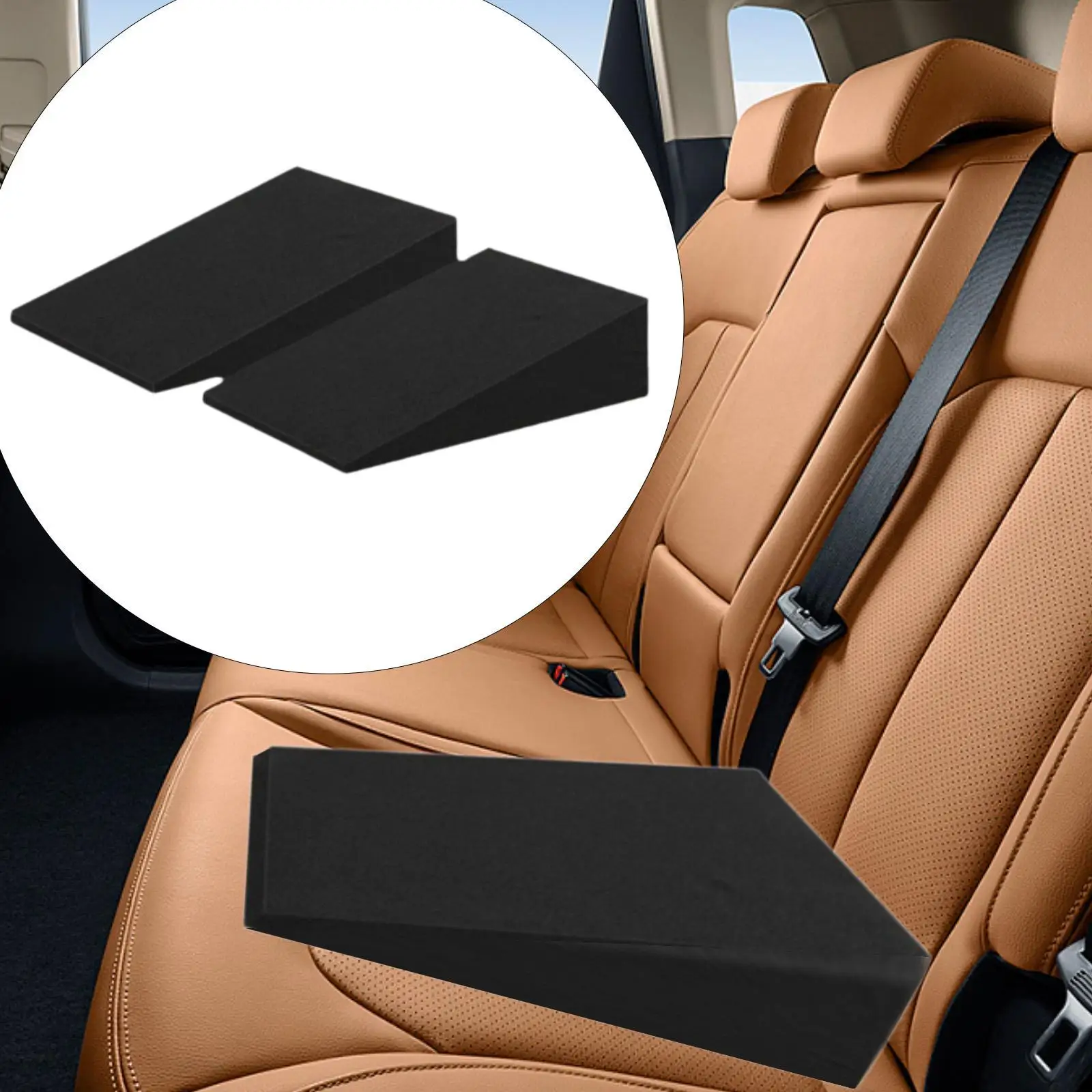 Nivellierungskissen für Autositzkeile, Sitznivellierungskissen, abgewinkeltes Design, atmungsaktive Stoffe, Nivelliermatte für den Rücksitz für den Außenbereich – Detail 7