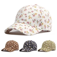 1 women's versatile flower printed baseball cap, spring and summer outdoor sun protection duckbill hat 1