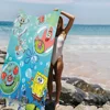 Funny-Cartoon S-Spongebobes-Cute-Pants Bath Towel Soft Water Absorbing Breathable For Girl Kids Decorative Cartoon Beach Towel 5