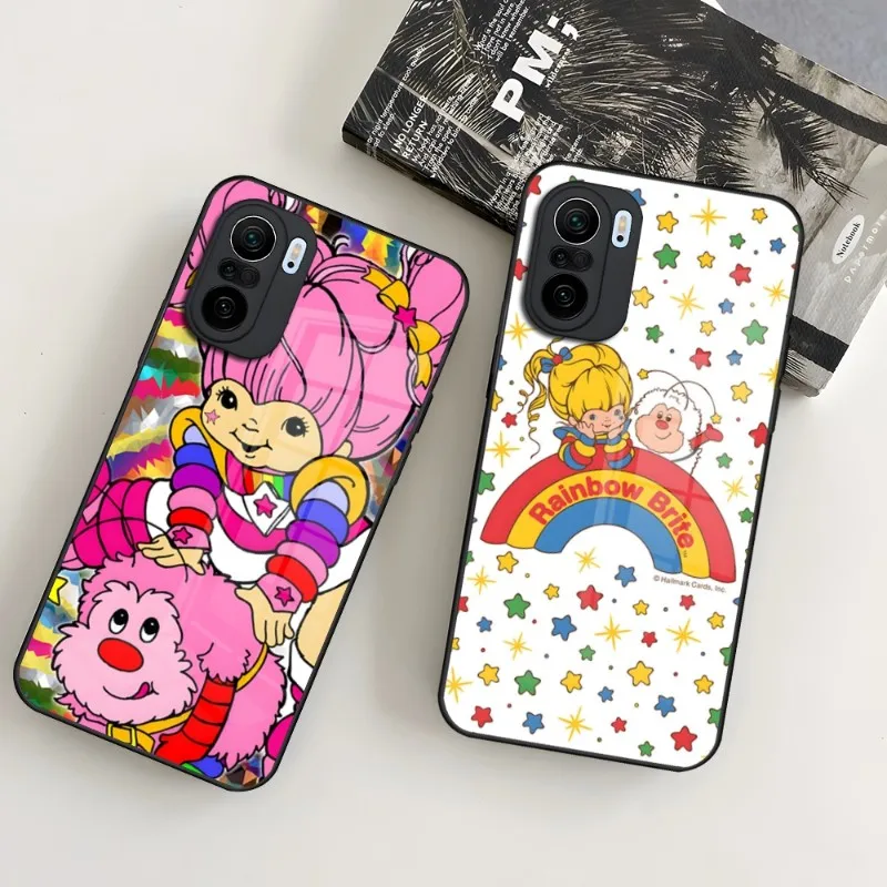 Cartoon Rainbow Brite Custodia Per Telefono In Vetro Per Xiaomi 13 11 12X 11T 10 12Pro Lite Poco F3 Redmi Note 10 9 8 Pro 9T 9A X3Pro Coque