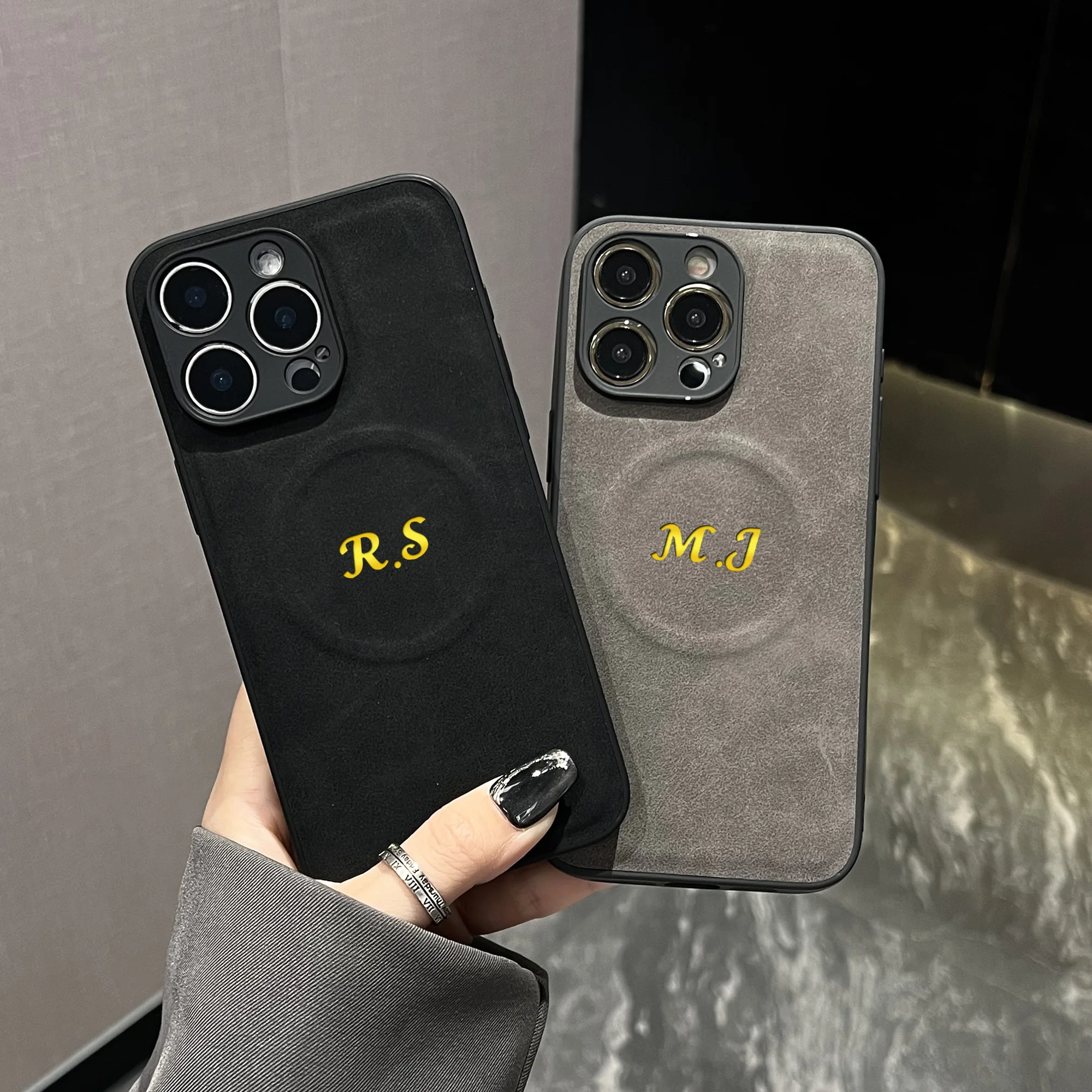 Personalized Hot Foil Stamping Custom Name Initials Magnetic Wireless Charging thumbnail 3