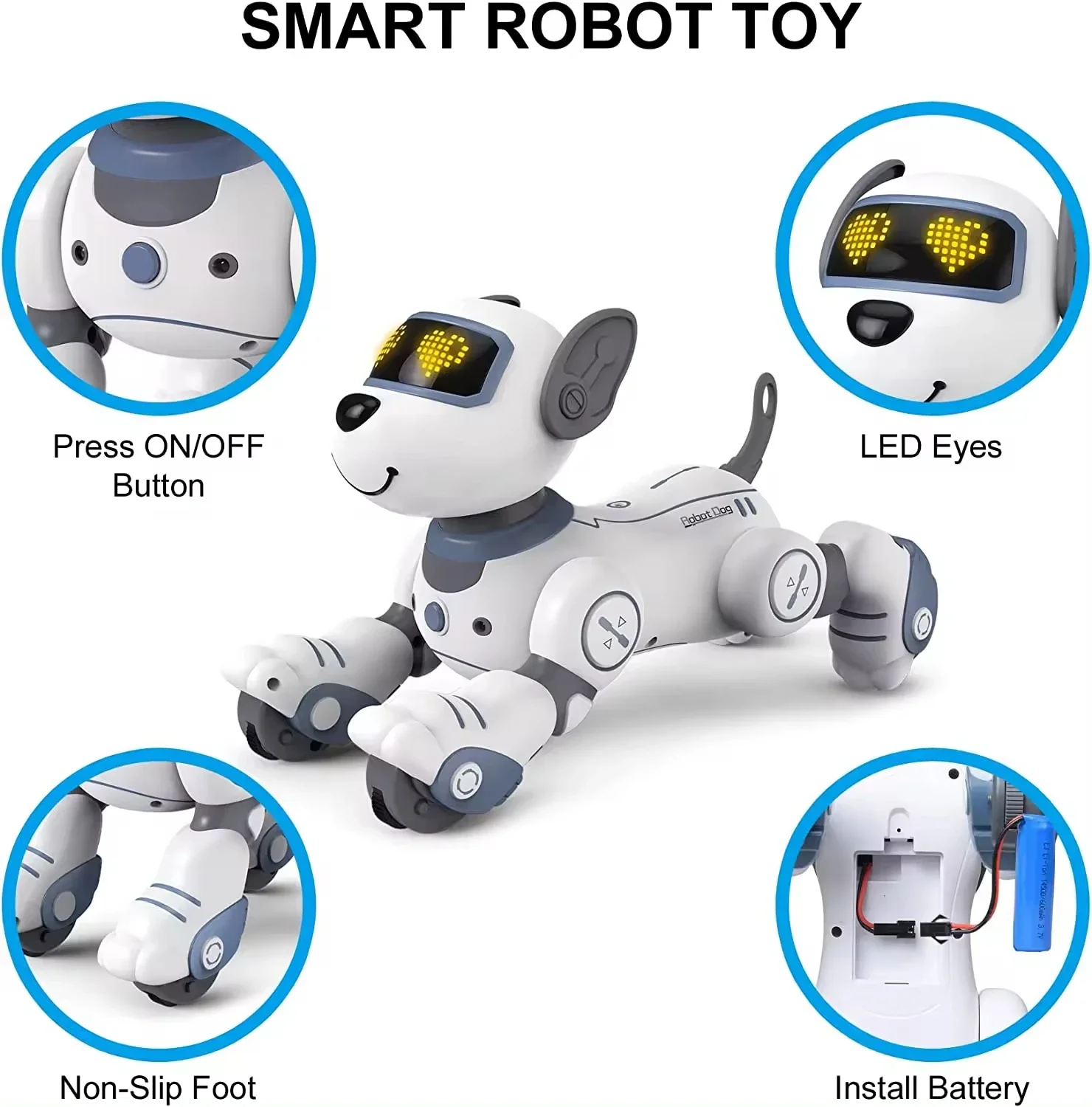 RC Dog Robot intelligent Singing  Smart Action IR Induction  Gesture Dancing Touch-sense Kids Remote Control Electric Toys Gift 6