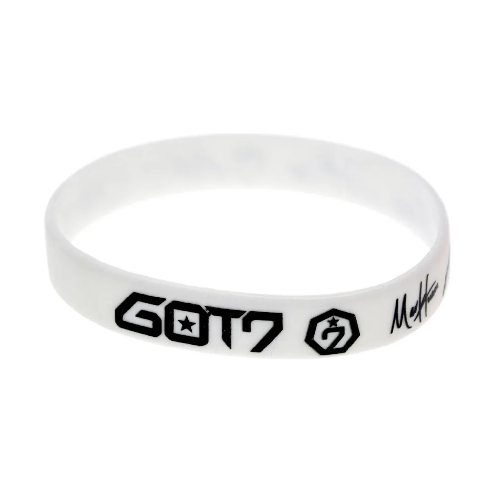 GOT7 Member Signature Silicone Wristband - Stylish 1/2 Inch Wide Bracelet