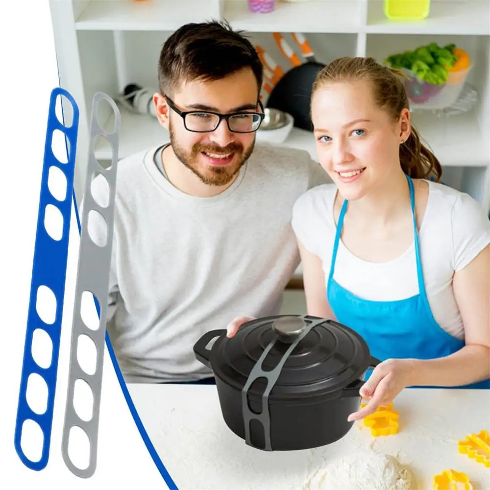 1PCS Reusable Silicone Elastic Band Universal Pot Lid Strap Holder With Lunch Box Strap Elastic Band