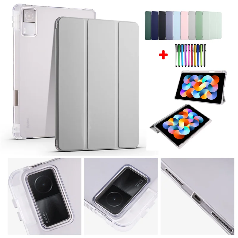 For Redmi Pad 10.61 Tablet Funda With Pencil Holder Shell For Xiaomi Redmi Pad 2022 Case 10.61 inch Protective Tri Fold Cover_voghion.com