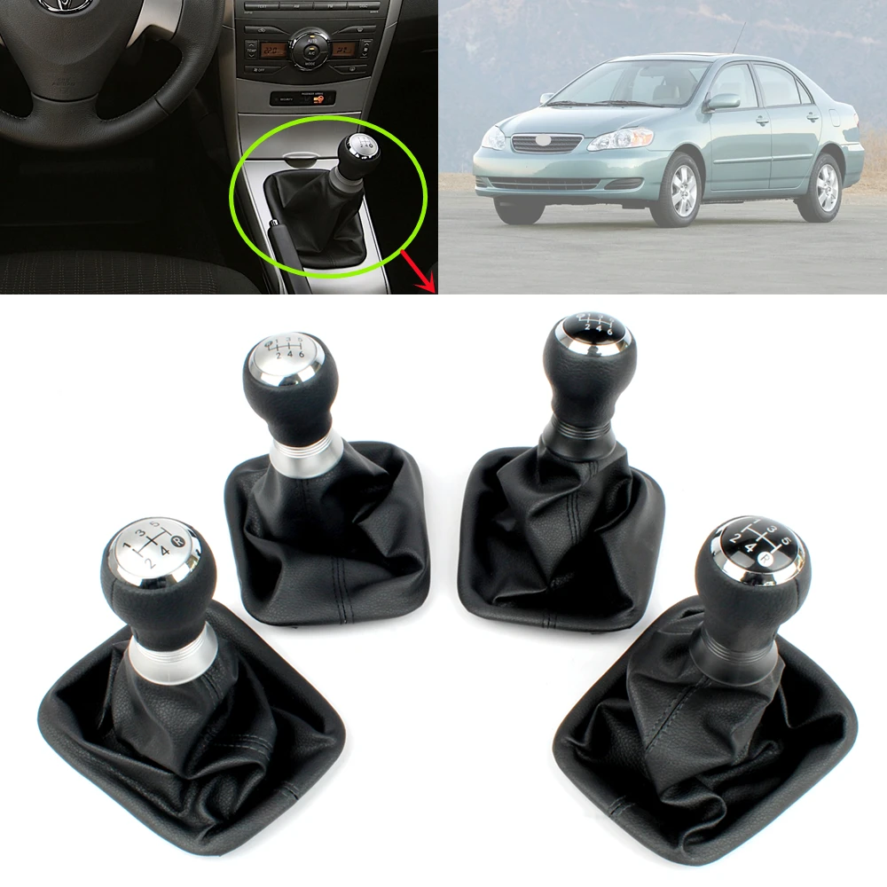 5/6 Speed Manual Stick Gear Shift Knob With PU Leather For TOYOTA Corolla 2007-2013