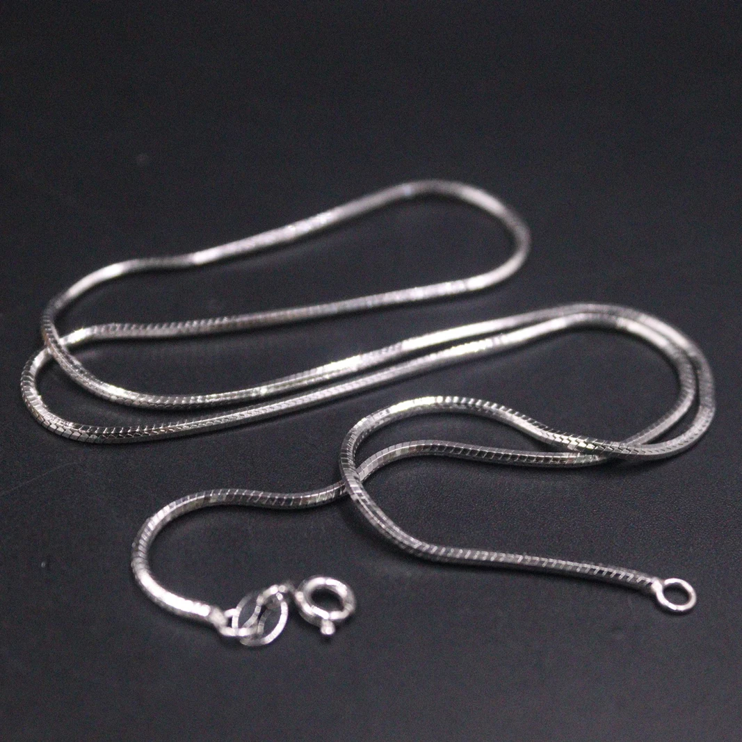 cadenas de plata tejido serpiente para mujer