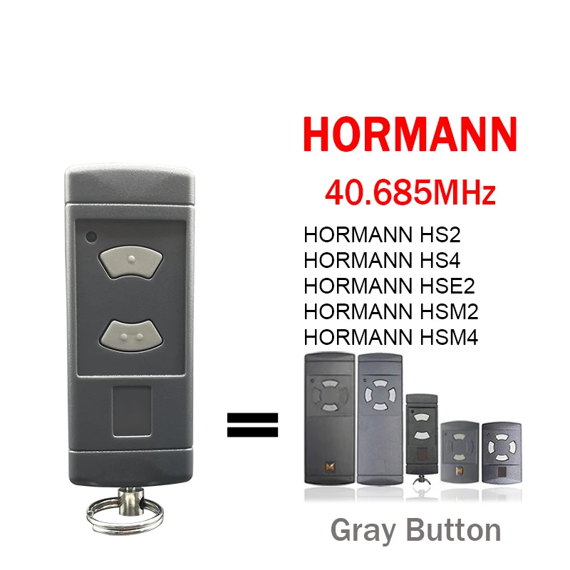 

HORMANN 40 685 HS2 HS4 HSE2 HSM2 HSM4 Garage Door Remote Control 40.685MHz Gate Opener Clone Electric Door Controller Keychain
