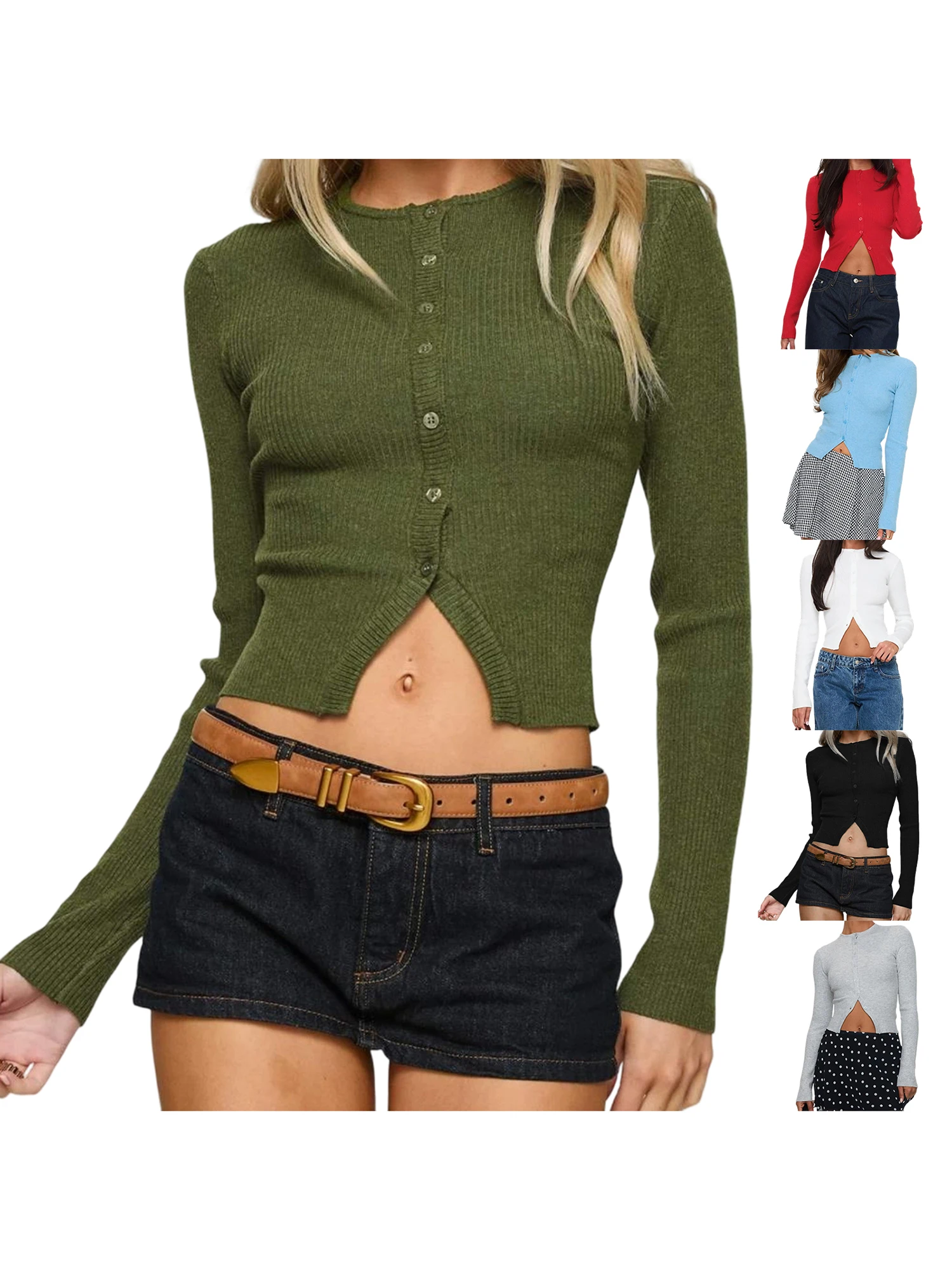 Women s Classic V-Neck Button Down Cardigan Sweater  Fit Solid Color Long Sleeve Knitwear Casual Fall Tops