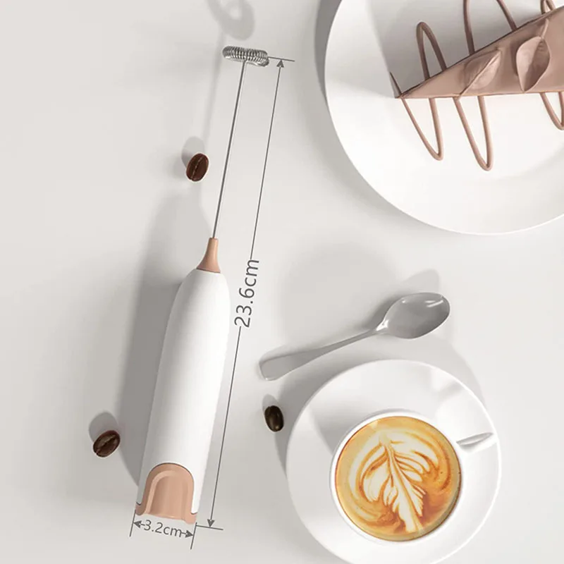 Description Picture 4 of itemHousehold Electric Milk Whipping Machine, Coffee Stirring Rod, Milk Cap Beater, Automatic Handheld Milk Whipping Machine