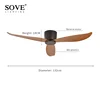 Modern Led Ceiling Fan Without Lights DC Motor 6 Speeds Timing Fans 17CM Low Floor Loft Remote Control Decorative Fan With Light 4