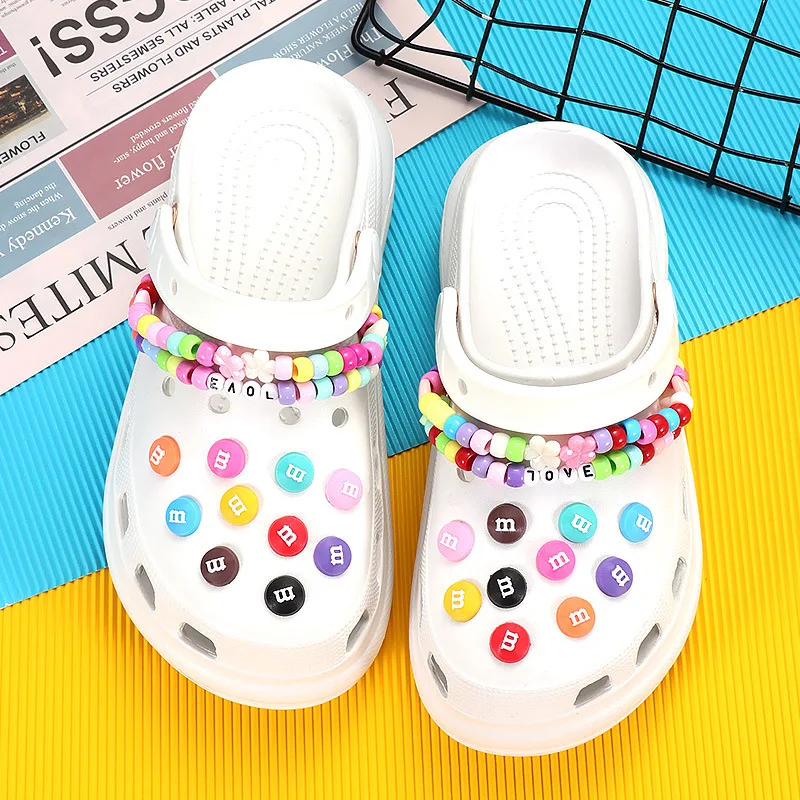  Shoe Chain Charms Multi-color Bear Chain Shoe Accessories Fits  for CrocDIY Strap Clog Sandals Decoration Pack for Girls Adult Women Men  Kid Birthday Gifts : Handmade Products