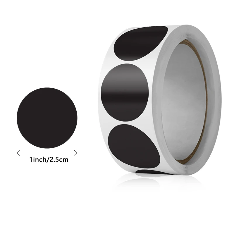 Round Heart Handmade Stickers - 1-inch Black, White, and Pink Paper Decorations for Scrapbooking and Gifts