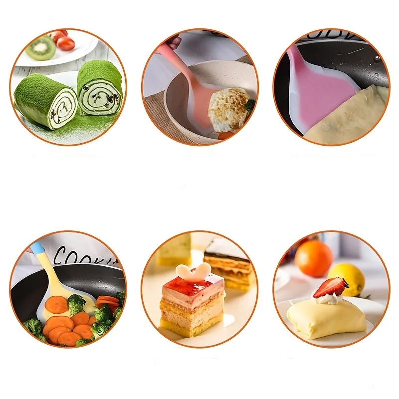 Silicone Spatula, High Temperature Resistant Stir-Fry Spatula Pancake (1pc)