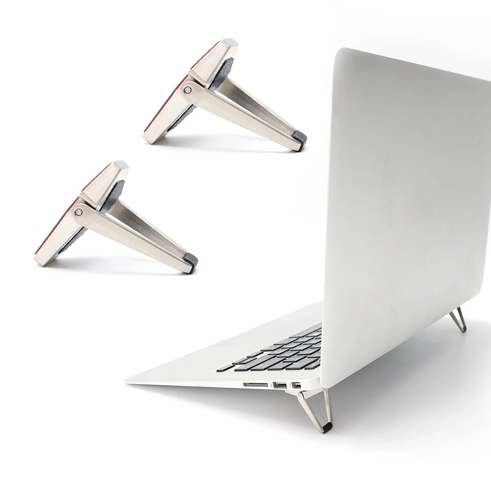 2Pcs Universal Foldable Laptop Stand Metal Non-slip Mini Portable Notebook  Heat Reduction Holder Laptop Accessories - AliExpress