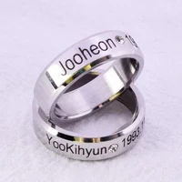 KPOP Monsta X Ring Necklace Shownu WONHO Joohoney Kihyun I.M Hyungwon Member Name Rings Chains  Rings Necklace Jewelry YooKihyun 2