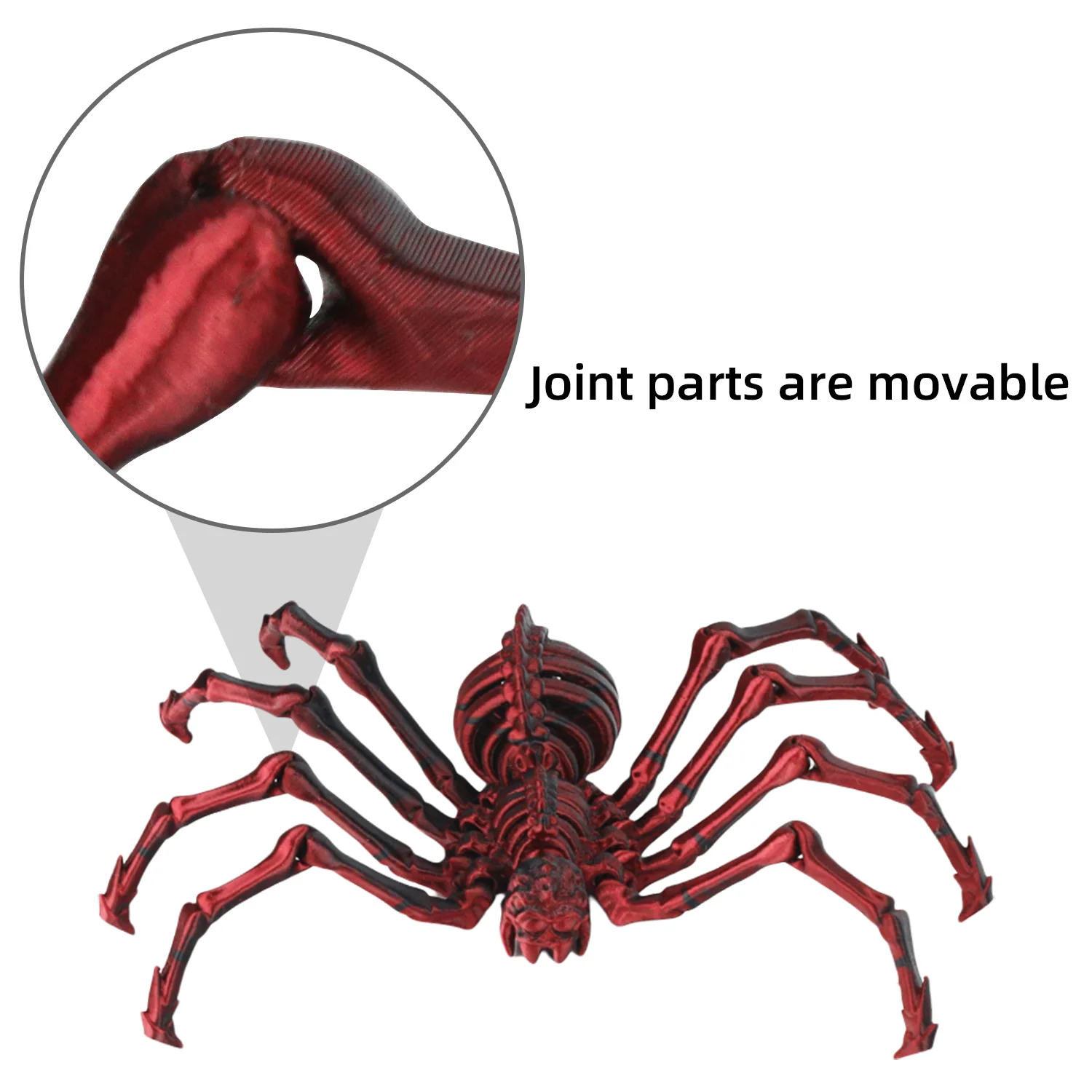 3D Printing Hell Spider Joint Removable Skeleton Shrinking Large Spider Model Toy Integrated Model
