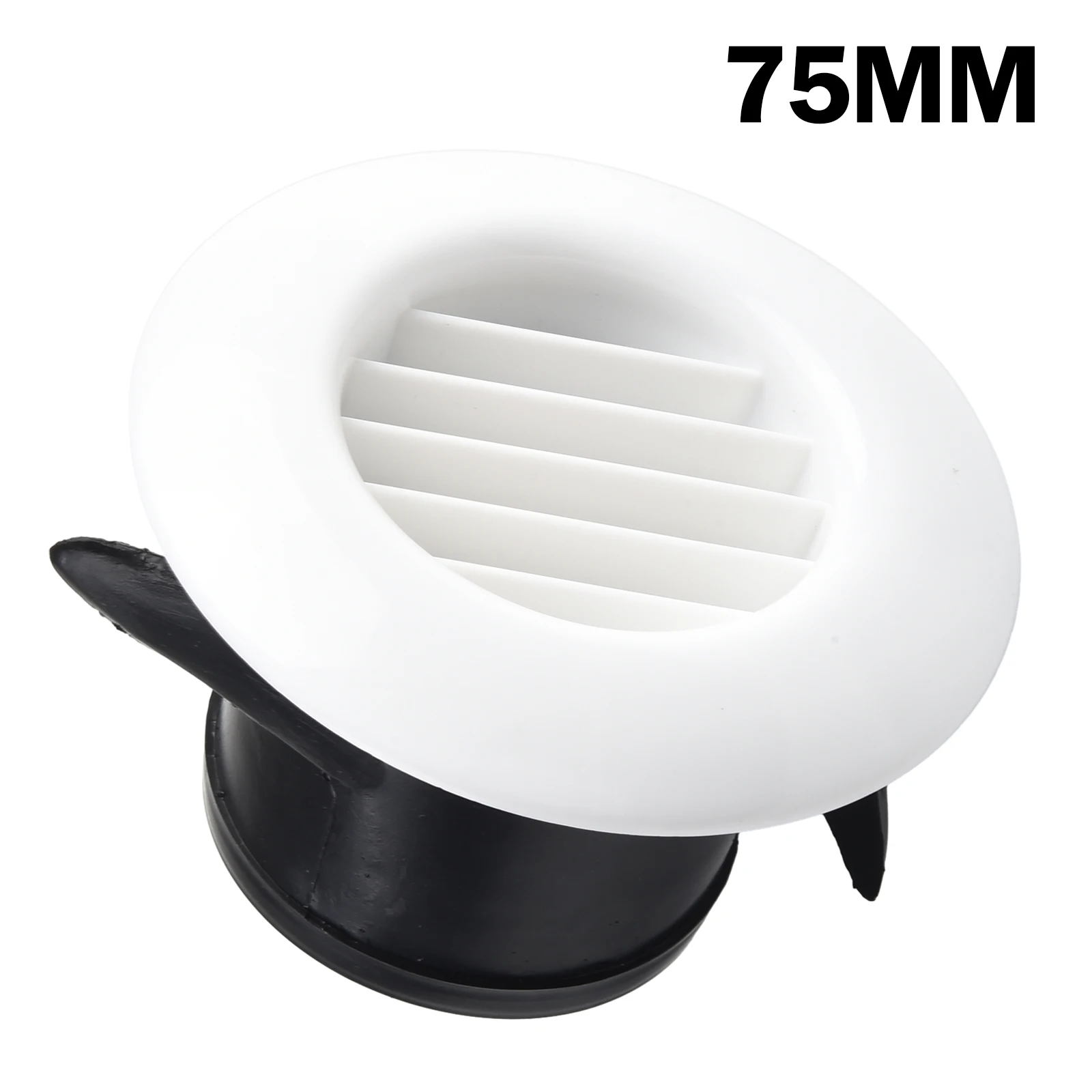 

Circular Vent Air Vent ABS White+black 1 Pcs 75/100/125/150/200mm Ceiling Mounting Compact For Bathroom Kitchen