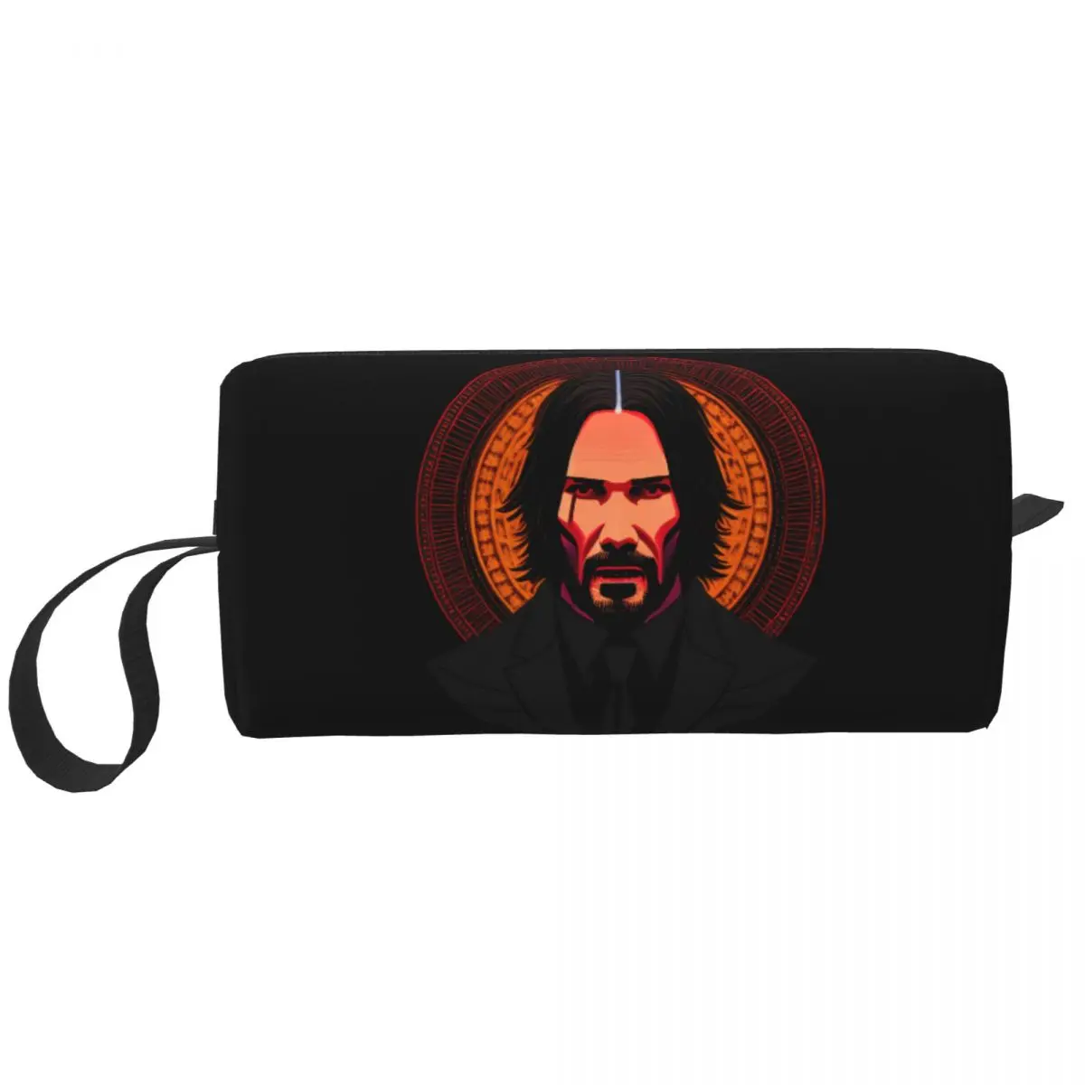 

Custom Keanu Reeves Travel Cosmetic Bag for Women Movie Toiletry Makeup Organizer Ladies Beauty Storage Bags Dopp Kit Box Case