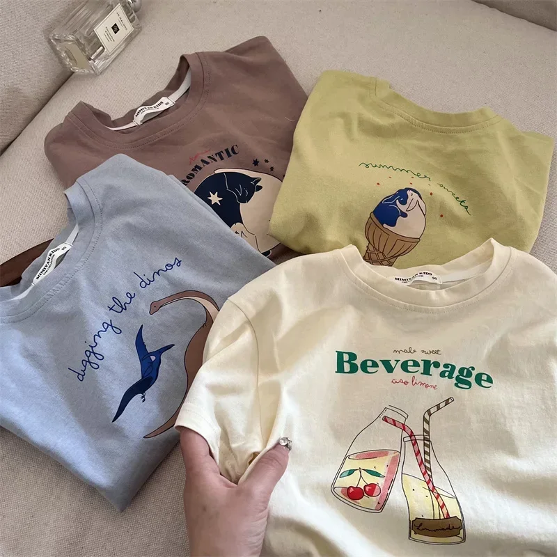 تي شيرت صيفي للأطفال برقبة مستديرة - الأكثر مبيعًا...