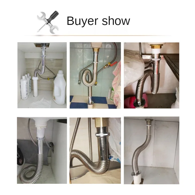 Kitchen Stainless Steel Sink Drain Filter Single Sink Drain Pipe Deodorant Sewer Accessories bathroom sink Kitchen Faucet