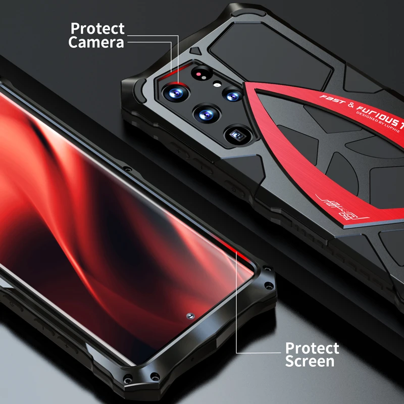 New Shockproof Armor Metal Phone Case For Samsung Galaxy S24Ultra S23Ultra S22Ultra S21 Max All Inclusive Protection Phone Cover