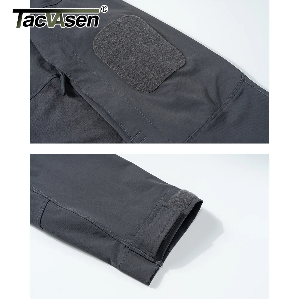 TACVASEN 남성용 경량 1/4 지퍼 티셔츠, 긴팔 티셔츠, 내마모성 야외 훈련 작업 셔츠, 풀오버 상의