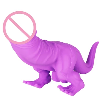 Dinosaur Shape Huge Anal Dildo Liquid Silicone Anal Plug Monster Prostate Massager Thick Adult Sex Toy G Spot Anal Play 5