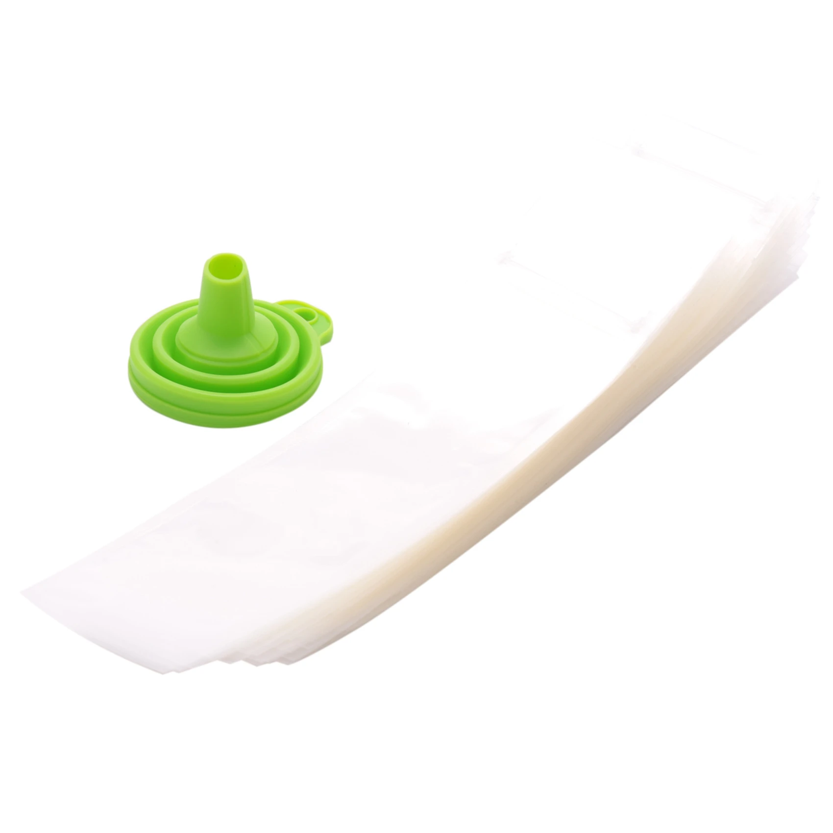 

100PCS Ice Bags with Funnel DIY Popsicle Maker Ice Sucker Maker Ice Cream Makers Popsicle Molds 60X220mm