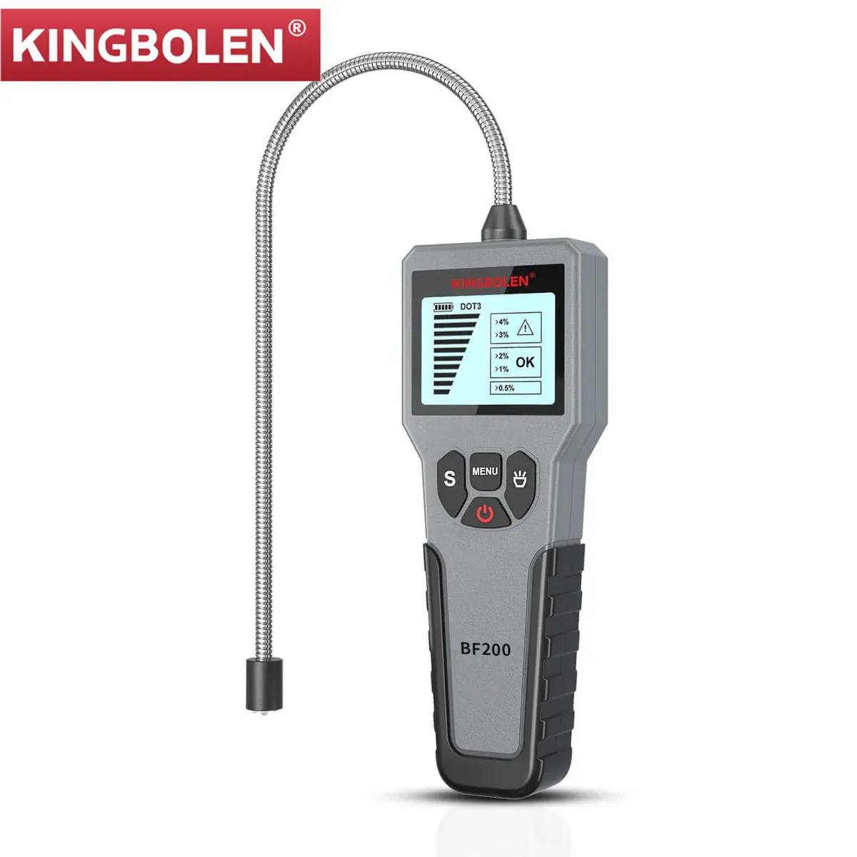 KINGBOLEN BF200 testeur de liquide de frein automatique 12V outil d'huile de frein de voiture Support DOT3 DOT4 DOT5.1 avec indicateur LED affichage de contrôle