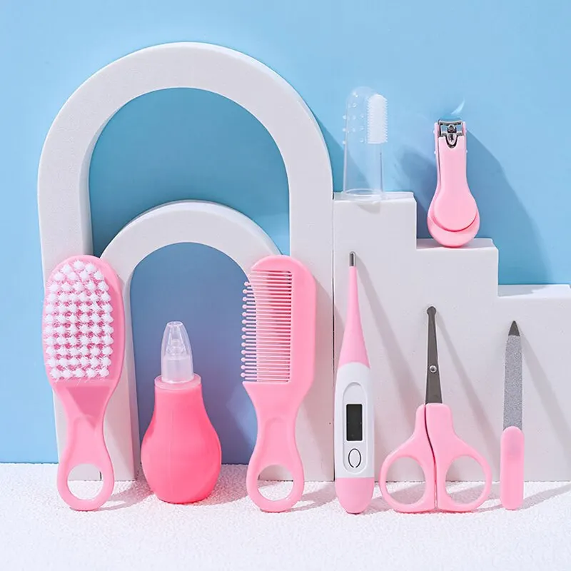 8 PCS Child Care Cleaning Set Nail Clippers Comb Massage Soft Bristle Brush Set Kit Baby & Maternity