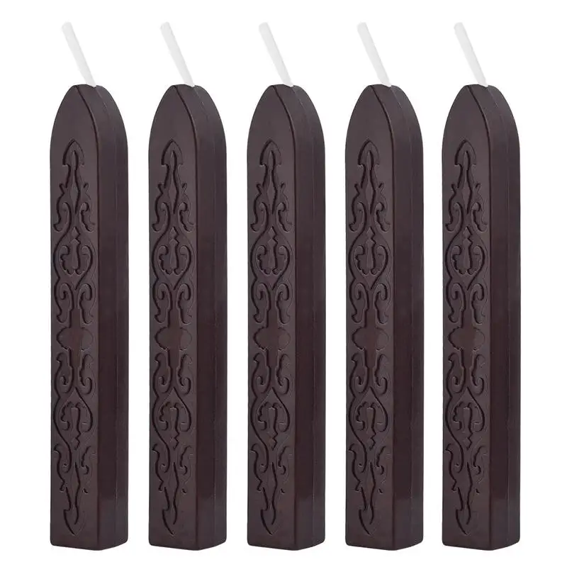 Pack of 5 Solid Color Sealing Wax Sticks for Envelopes, Invitations, and Gifts
