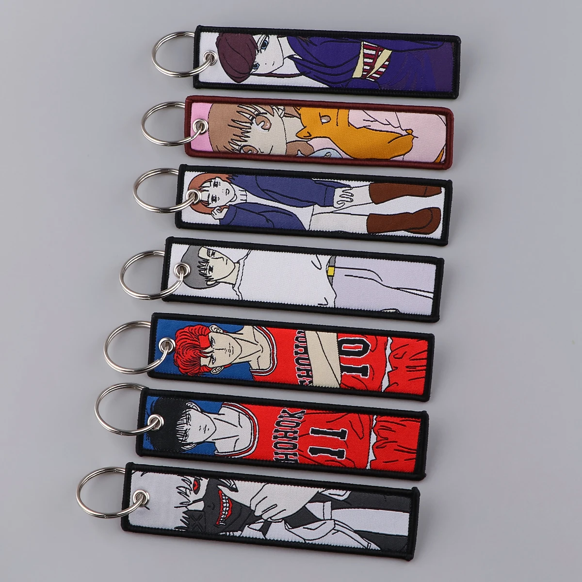 Japanese Anime Key Tag Keychains for Car Motorcycles Keys Holder