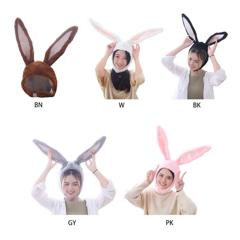 Japanese Plush Funny Eastern Bunny Ears Mask Adult Kids Halloween Party