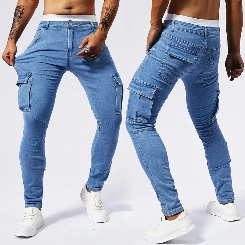 Pantalons cargo pour hommes Pantalons décontractés multi-poches grande