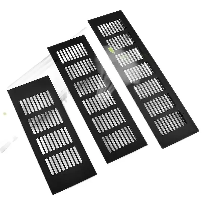 Aluminum alloy cabinet Air Vent black decoration cover Hole plug Ventilation Grille air vent grille ventilation grille air vent cover For Wardrobes Cupboar Hardware Accessories