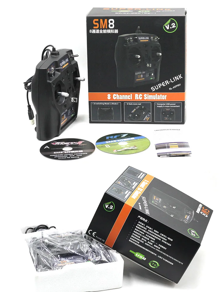 Simulateur RC SM8 8CH Superlink - Précis et Compatible G7/Phoenix