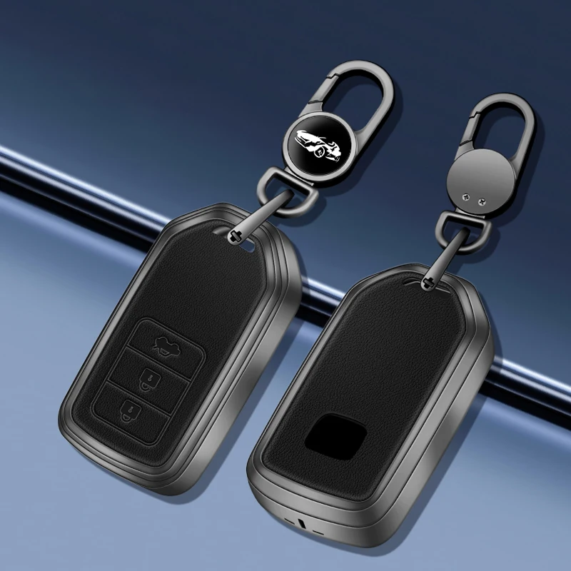 

Zinc Alloy+Leather Car Remote Key Case Holder Shell For Honda Civic City Vezel Accord HR-V CRV Polit Jazz Jade Crider Odyssey