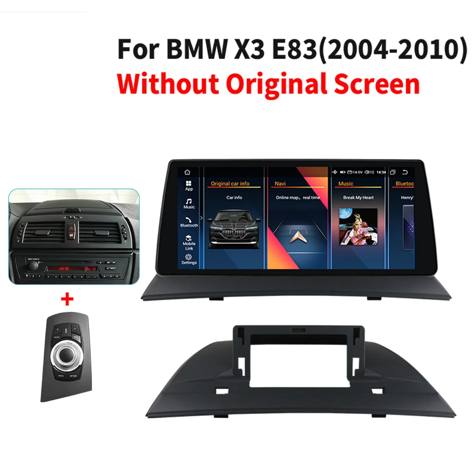 

8G+256GB Android 12 Car Radio for BMW X3 E83 2004-2010 Multimedia Video Player Carplay Auto 4G DSP Autoradio with 10.33'' Screen