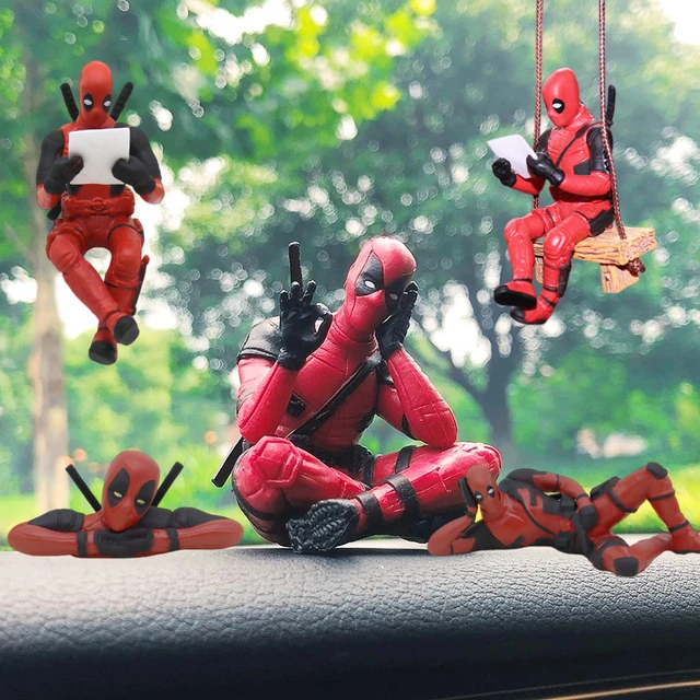 Disney Mini Anime Figure X-man Car Interior Decoration Deadpool