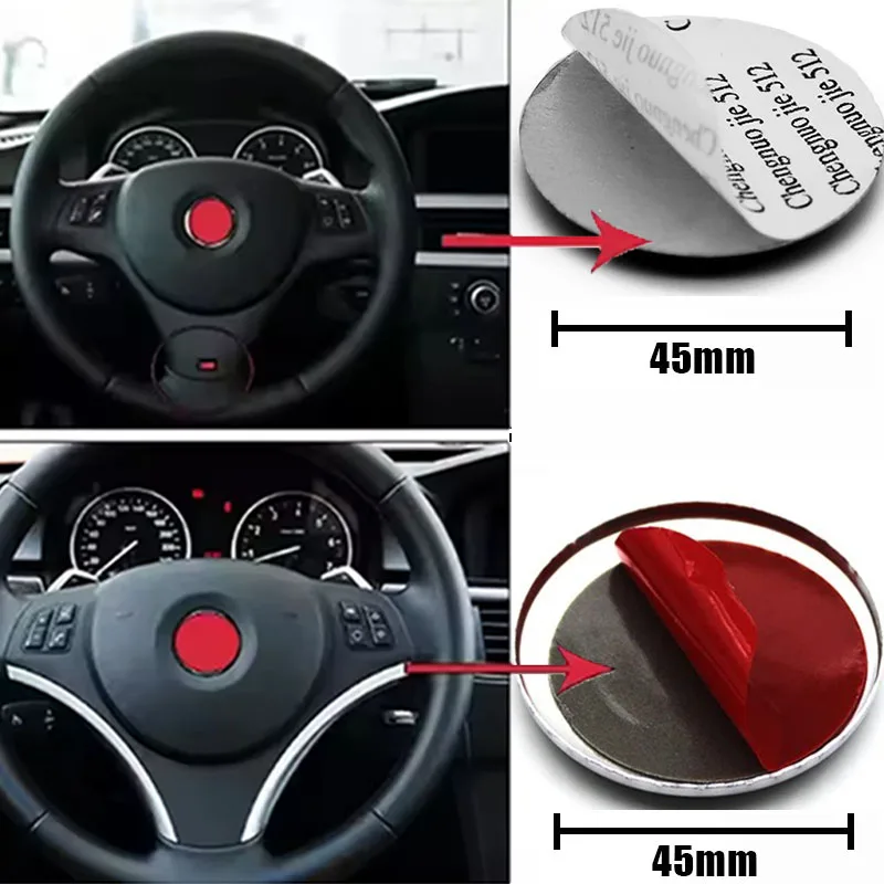 Premium Car Styling Logo Steering Wheel Center Badge Sticker Emblem