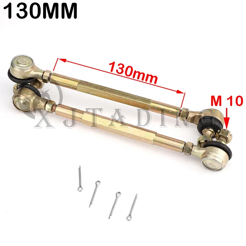 Kit de Rotule de Biellette de Direction 2 Pcs, Kit de Rotule Forgé en Alliage D'acier M10 10 mm Adapté pour 110cc 125cc 150cc 200cc Mini Quad ATV Go Kart
