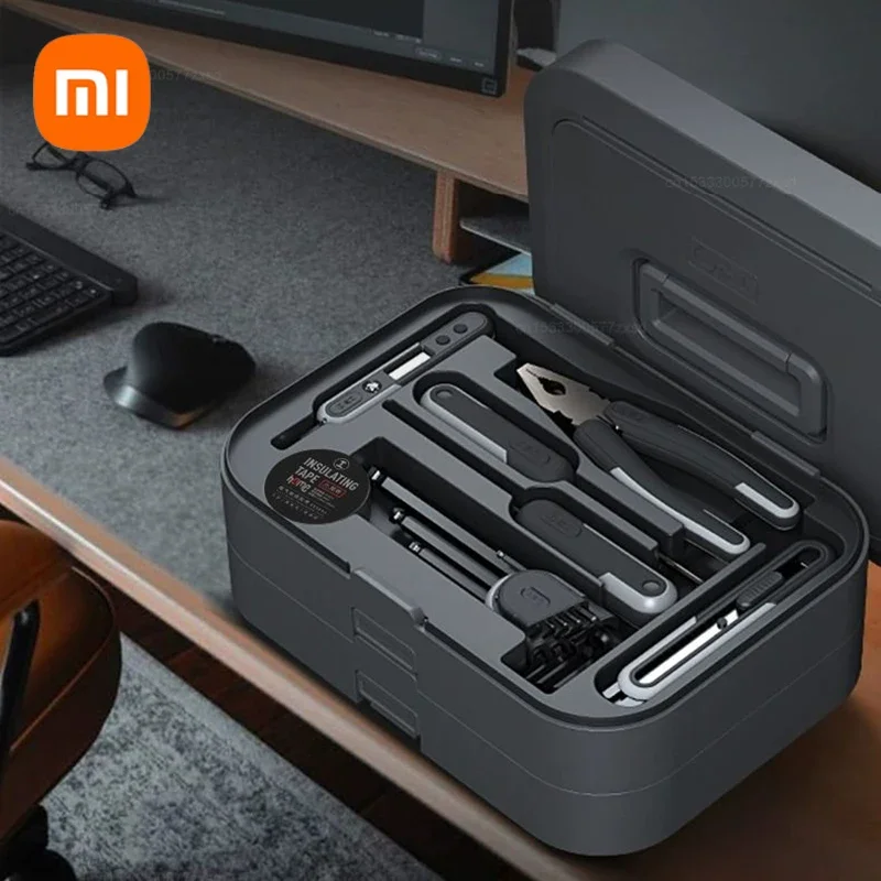 

Xiaomi Greener Box Home Layered Toolbox Set Multifunctional Maintenance Tool Combination Electric Drill Pliers Knife Wrench KIT