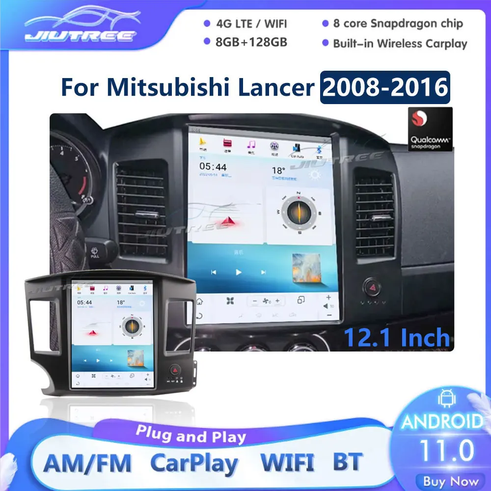 

8G+128G 2din Android 11 For Mitsubishi Lancer 2008 2019-2016 Car Radio Multimedia Video Player 4G NET WiFi BT carplay HeadUnit